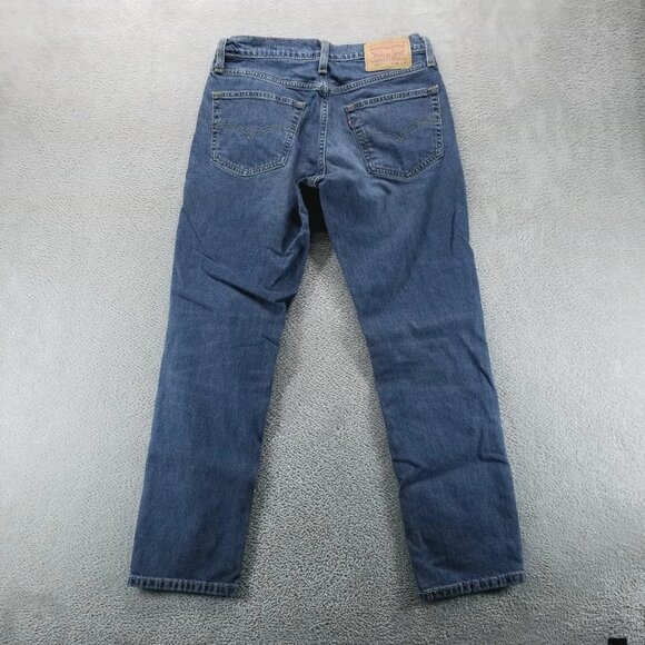 Levis 511 Jeans Mens 30x30 Blue Slim Straight Mid Rise Dark Wash Stretch Denim - Picture 2 of 9